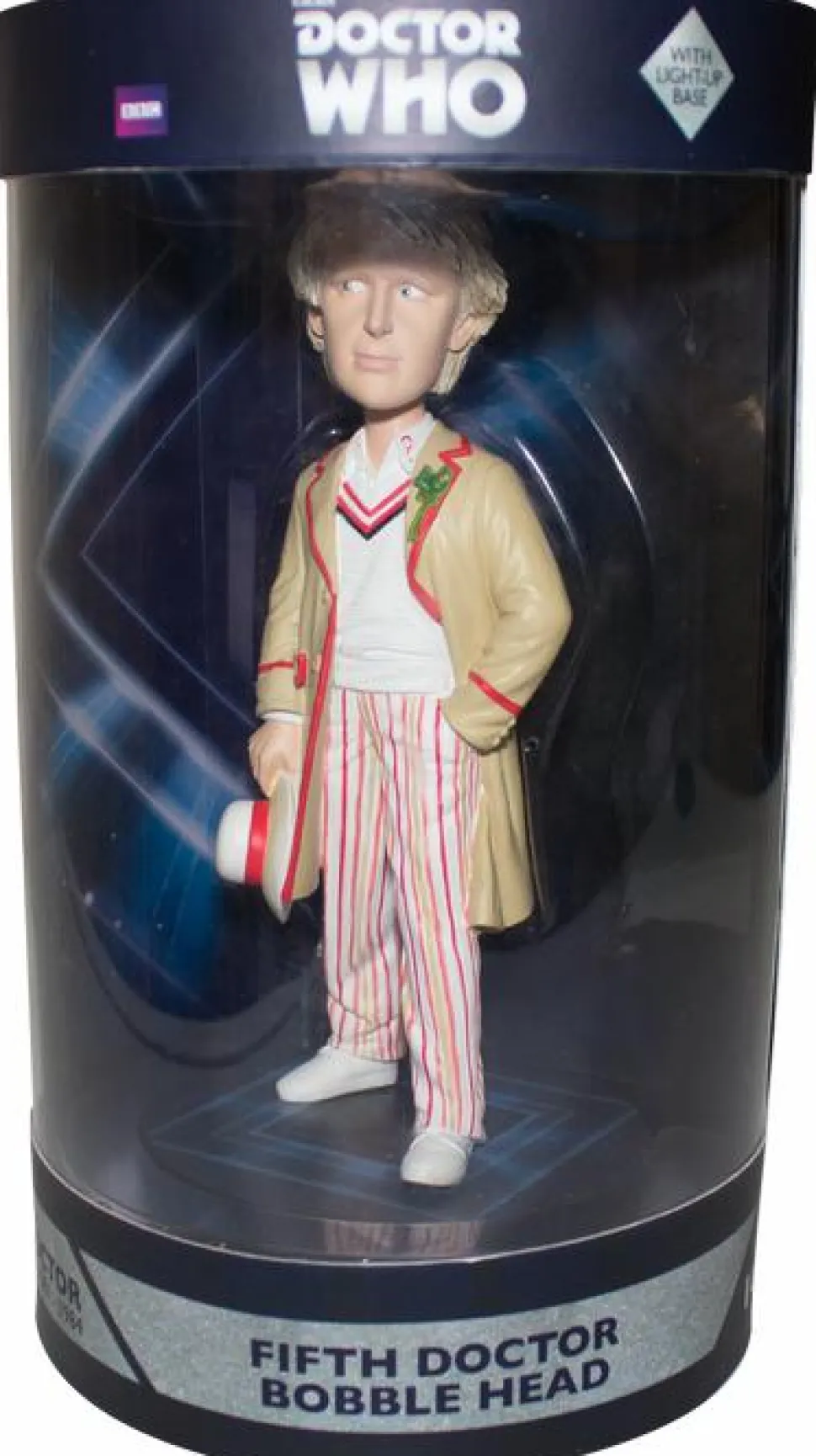 Doctor Who - 5th Doctor Peter Davison Bobble Head With Light-Up Base (Int Sales Only)