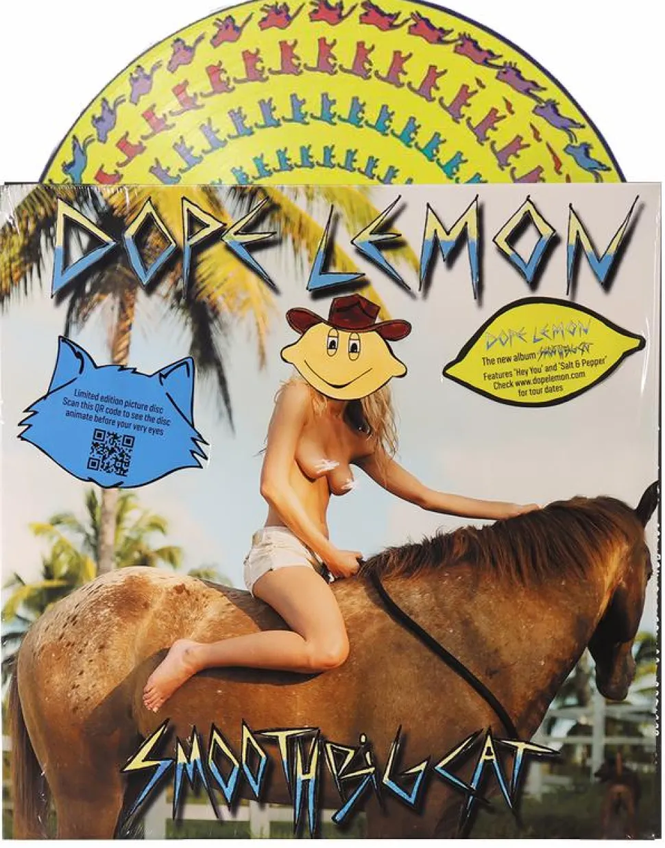 Dope Lemon - Smooth Big Cat LP Vinyl Record (Yellow Zoetrope Picture Disc)