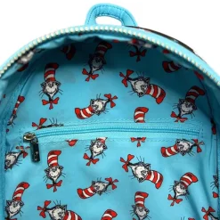 Dr. Seuss - Cat in the Hat Print 10” Faux Leather Mini Backpack