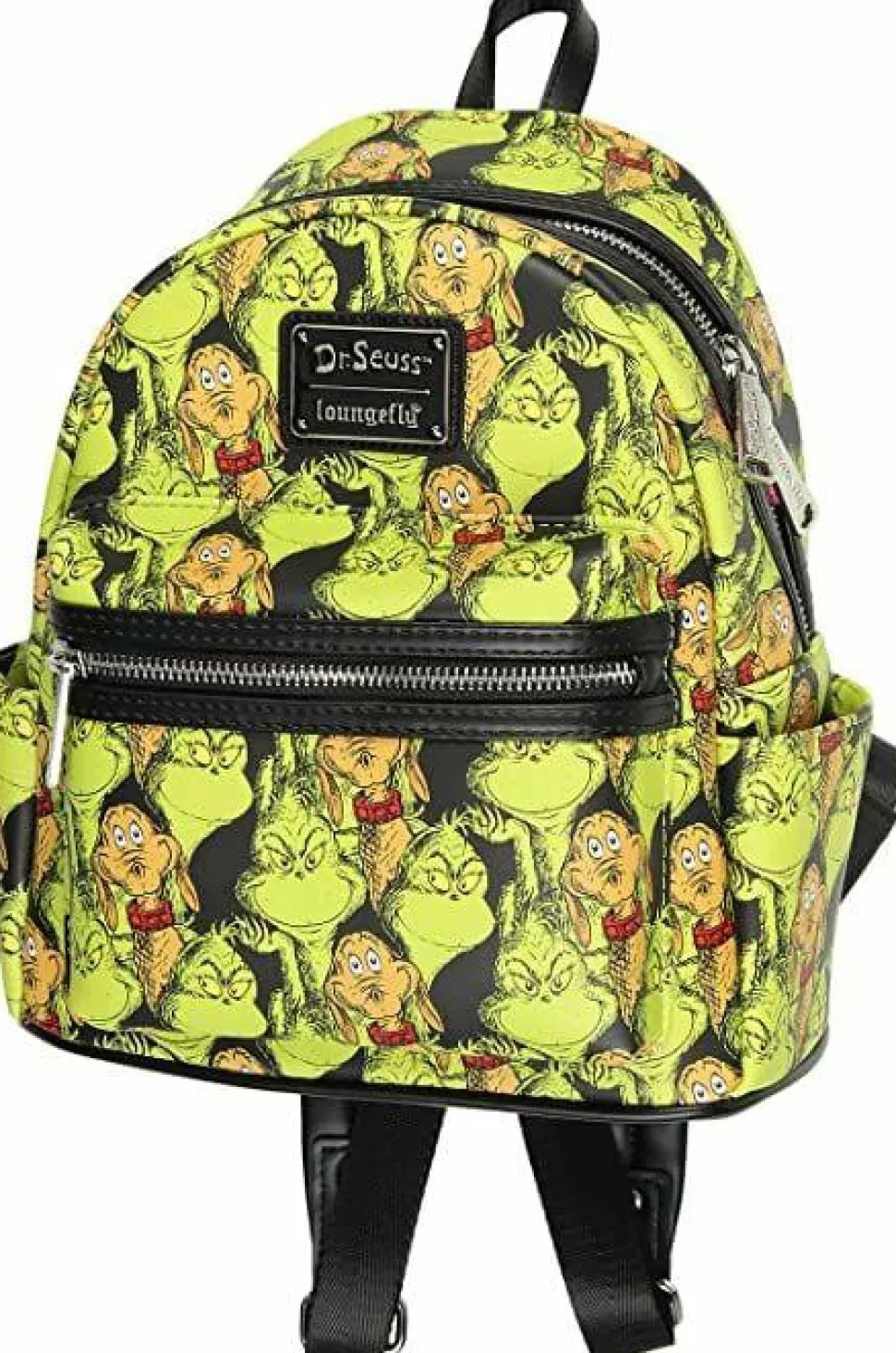 Dr. Seuss - The Grinch & Max Collage 10” Faux Leather Mini Backpack