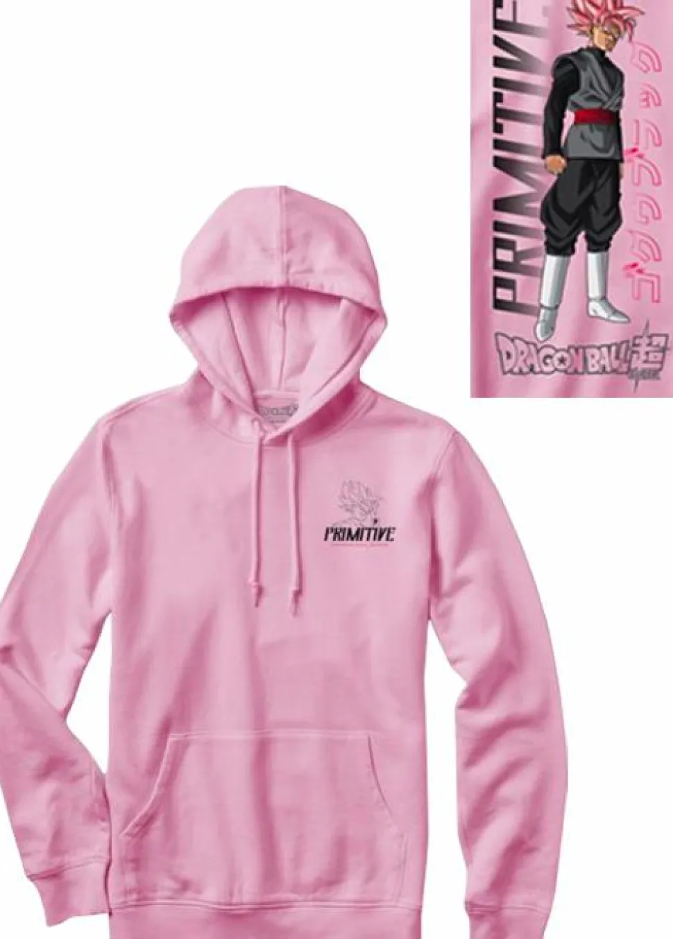 Dragon Ball Super - DBS x Primitive Super Saiyan Rose Goku Pink Sweatshirt Hoodie