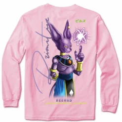 Dragon Ball Super - DBS x Primitive Beerus Orb Pink Long Sleeve T-Shirt