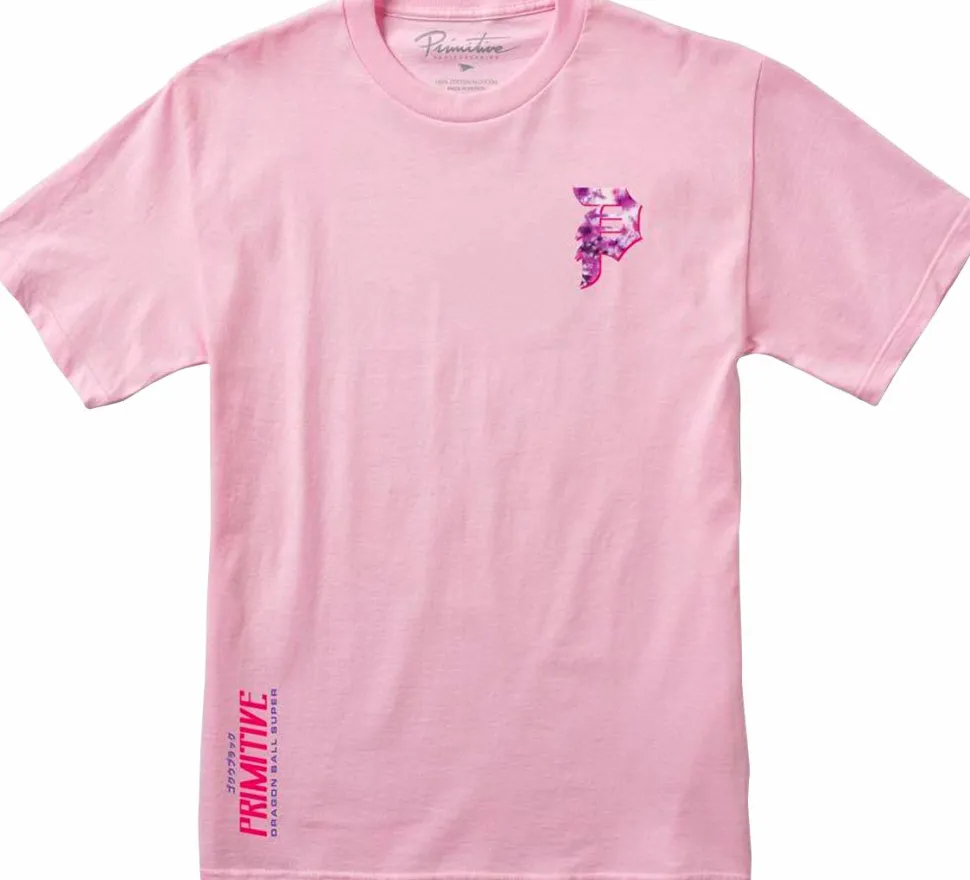 Dragon Ball Super - DBS x Primitive Goku Black Rose Pink T-Shirt