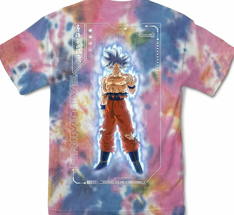 Dragon Ball Super - DBS x Primitive Goku Ultra Instinct Washed Rainbow T-Shirt