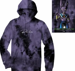 Dragon Ball Super - DBS x Primitive Shadow Beerus Washed Purple Sweatshirt Hoodie