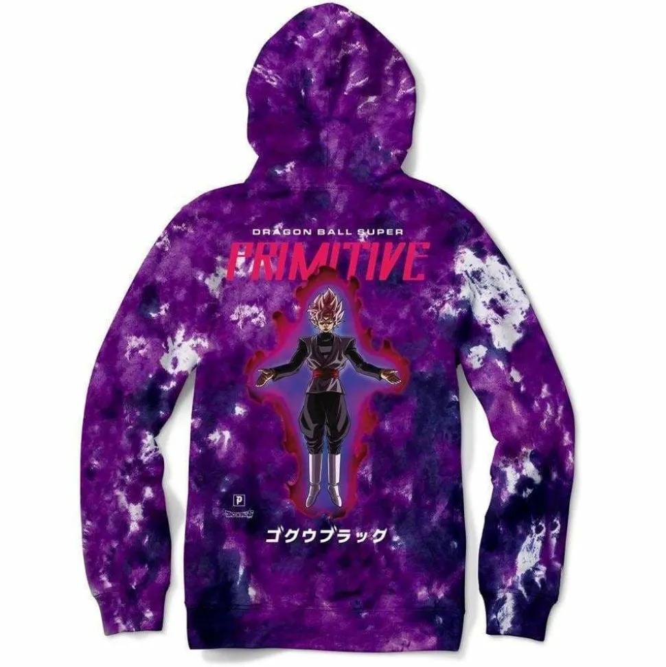 Dragon Ball Super - Dragon Ball x Primitive Goku Black Rose Washed Purple Sweatshirt Hoodie