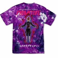 Dragon Ball Super - Dragon Ball x Primitive Goku Black Rose Washed Purple T-Shirt