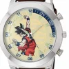 Dragon Ball Z - Goku Character Detail Brown Faux Leather Band Watch (One-Size)