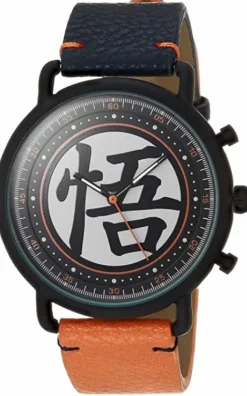 Dragon Ball Z - Goku’s Symbol Orange Faux Leather Band Watch (One-Size)