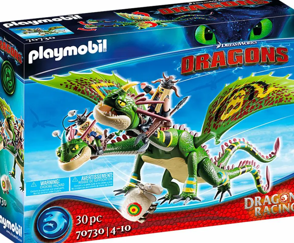 Dragons - Dragon Racing: Ruffnut and Tuffnut with Barf and Belch Playmobil Playset (70730)