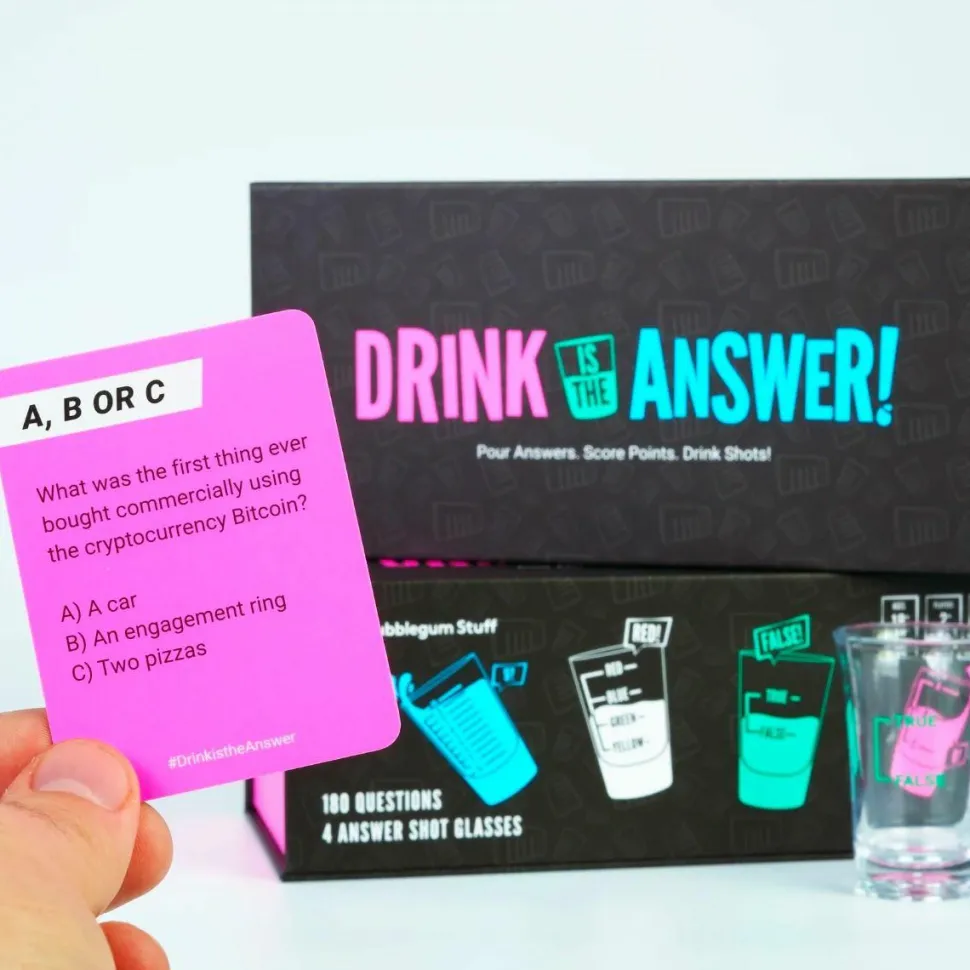 Drink is the Answer - Pour Answers. Score Points. Drink Shots! Party Game