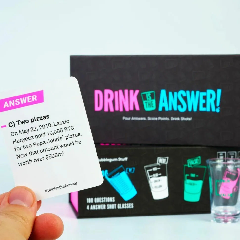 Drink is the Answer - Pour Answers. Score Points. Drink Shots! Party Game