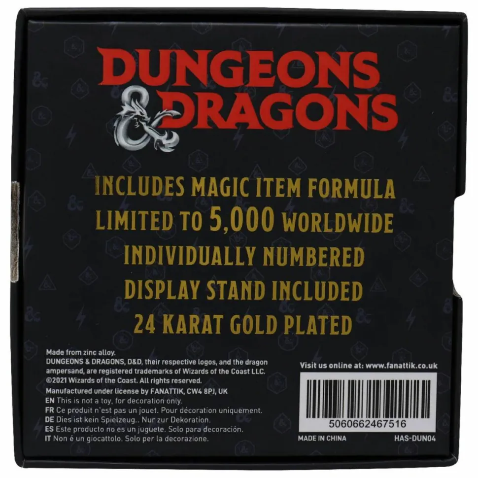 Dungeons & Dragons - Amulet of Health Medallion 24K Gold Plated Metal Replica