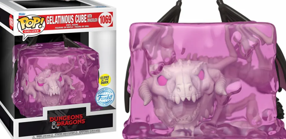 Dungeons & Dragons - Gelatinous Cube with Dracolich Glow-in-the-Dark Deluxe Pop! Vinyl Figure