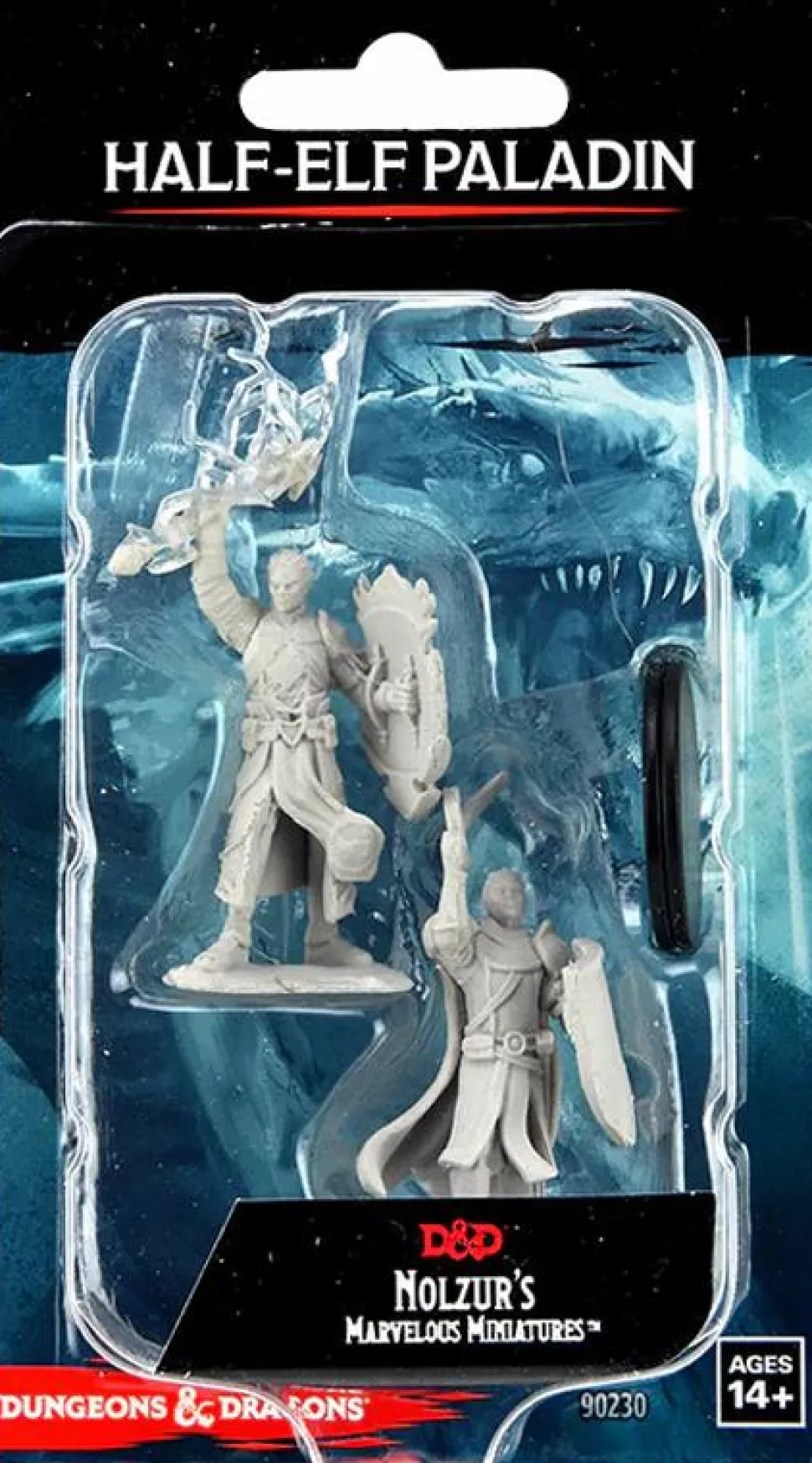 Dungeons & Dragons - Nolzur's Marvelous Unpainted Minis: Male Half-Elf Paladin Miniature Figure 2-Pack