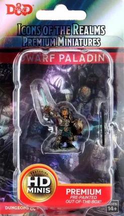 Dungeons & Dragons - Premium Dwarf Paladin Female Miniature