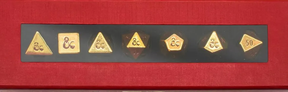 Dungeons & Dragons - 50th Anniversary Heavy Metal Dice Set 7-Pack