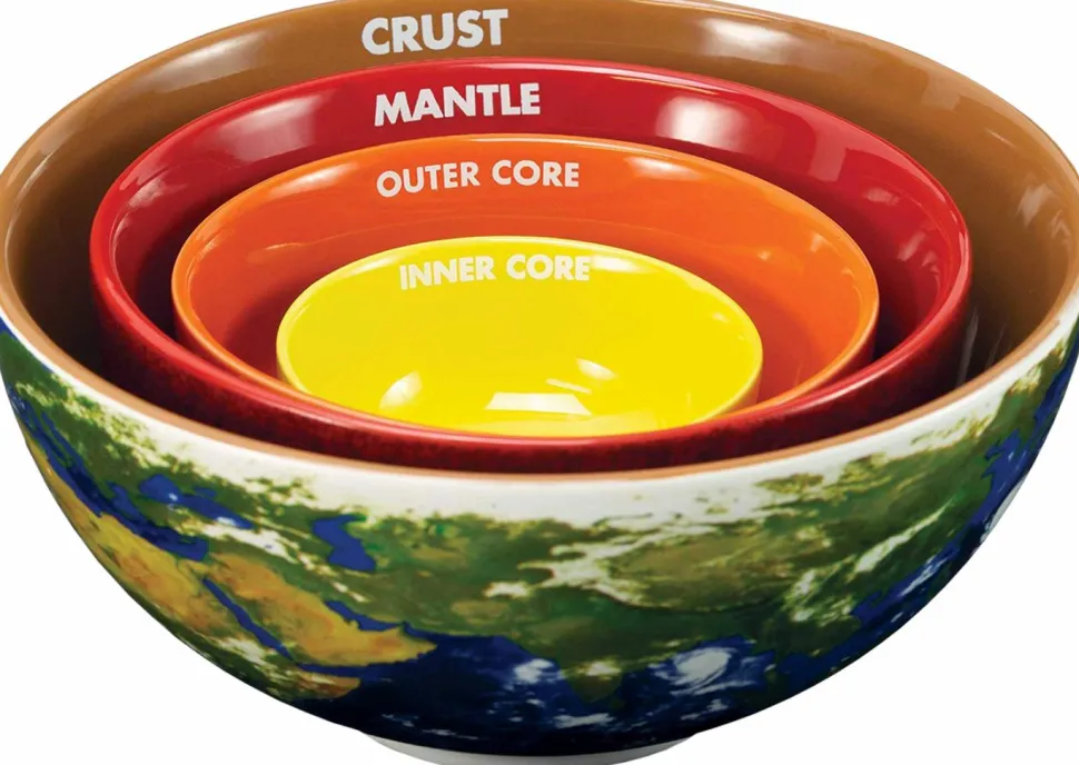 Earth Cross Section Nesting Bowls 4-Pack