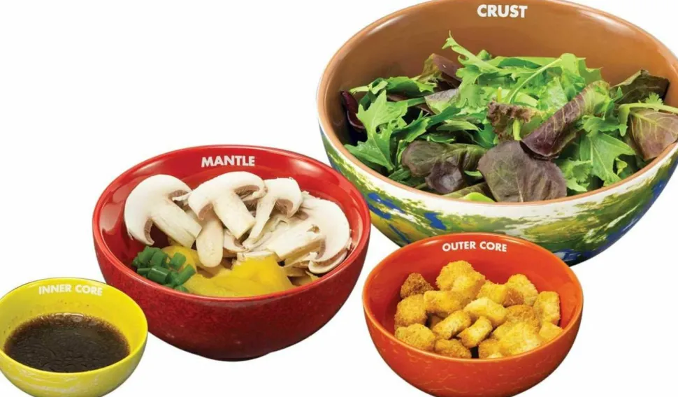 Earth Cross Section Nesting Bowls 4-Pack