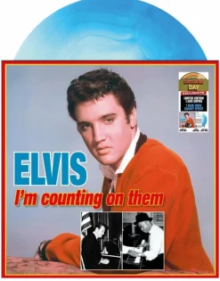 Elvis Presley - I'm Counting On Them: Sings Otis Blackwell & Don Robertson LP Vinyl Record (2024 Record Store Day Exclusive Blue Galaxy Effect Coloured Vinyl)
