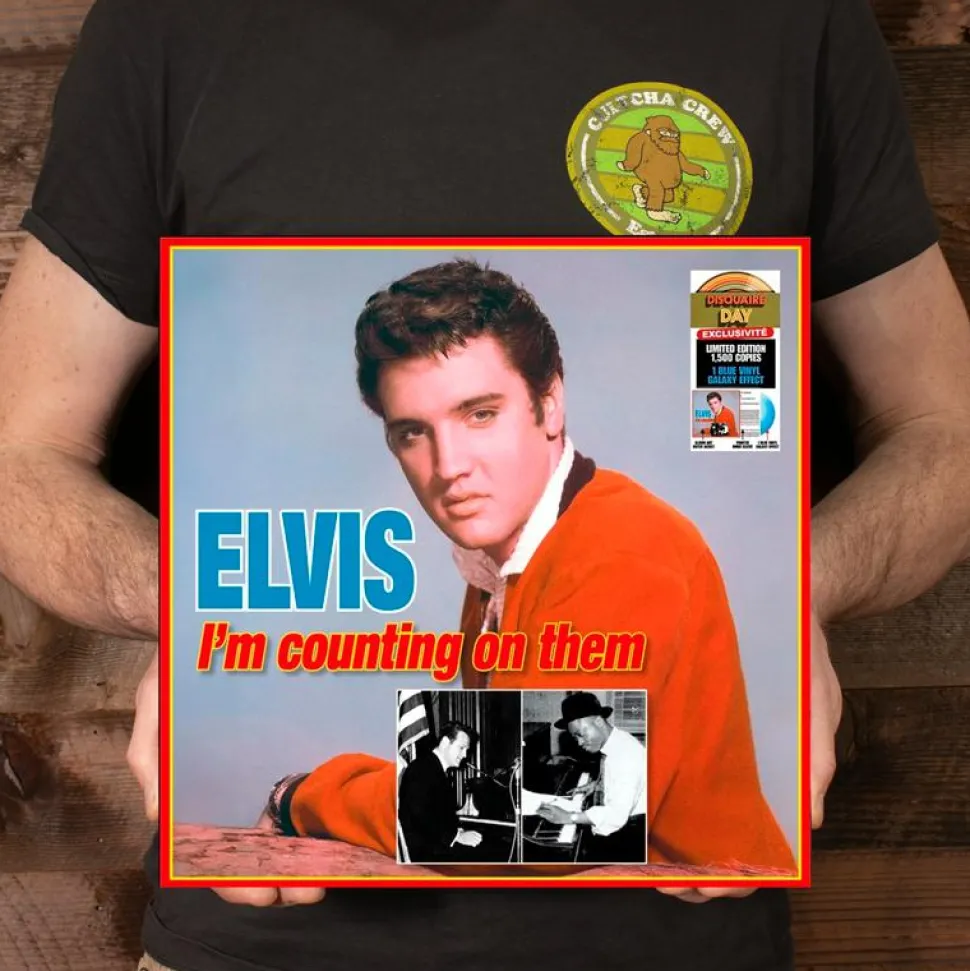 Elvis Presley - I'm Counting On Them: Sings Otis Blackwell & Don Robertson LP Vinyl Record (2024 Record Store Day Exclusive Blue Galaxy Effect Coloured Vinyl)