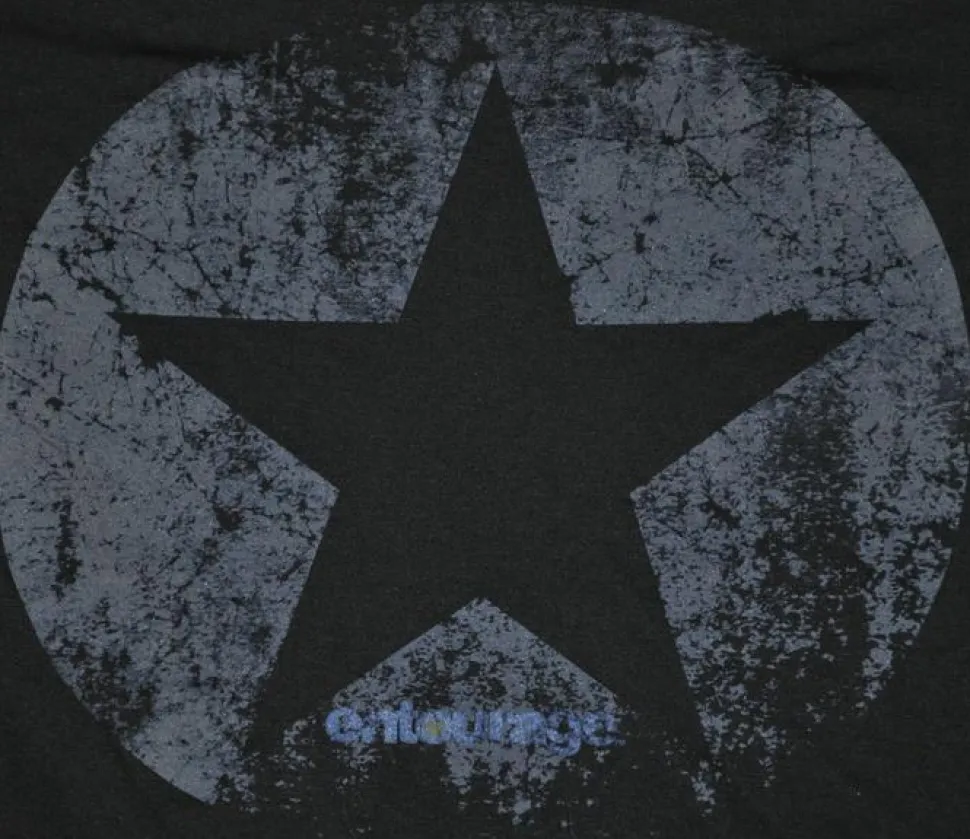 Entourage - Star Black Blend Male Distressed T-Shirt
