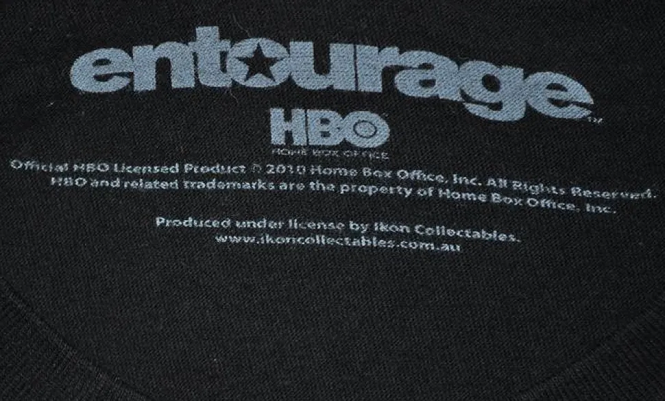 Entourage - Star Black Blend Male Distressed T-Shirt