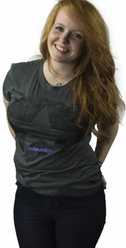 Entourage - Star Charcoal Blend Distressed Female T-Shirt