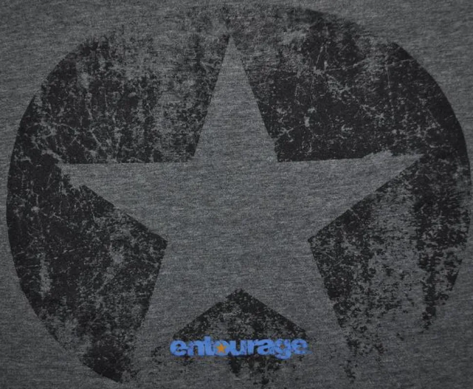 Entourage - Star Charcoal Blend Distressed Female T-Shirt