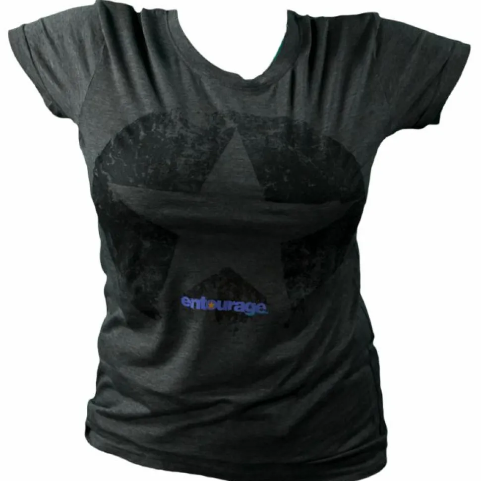 Entourage - Star Charcoal Blend Distressed Female T-Shirt
