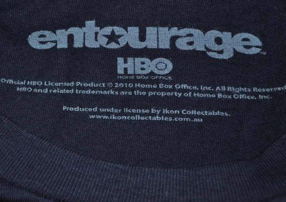 Entourage - Star Navy Male Distressed T-Shirt