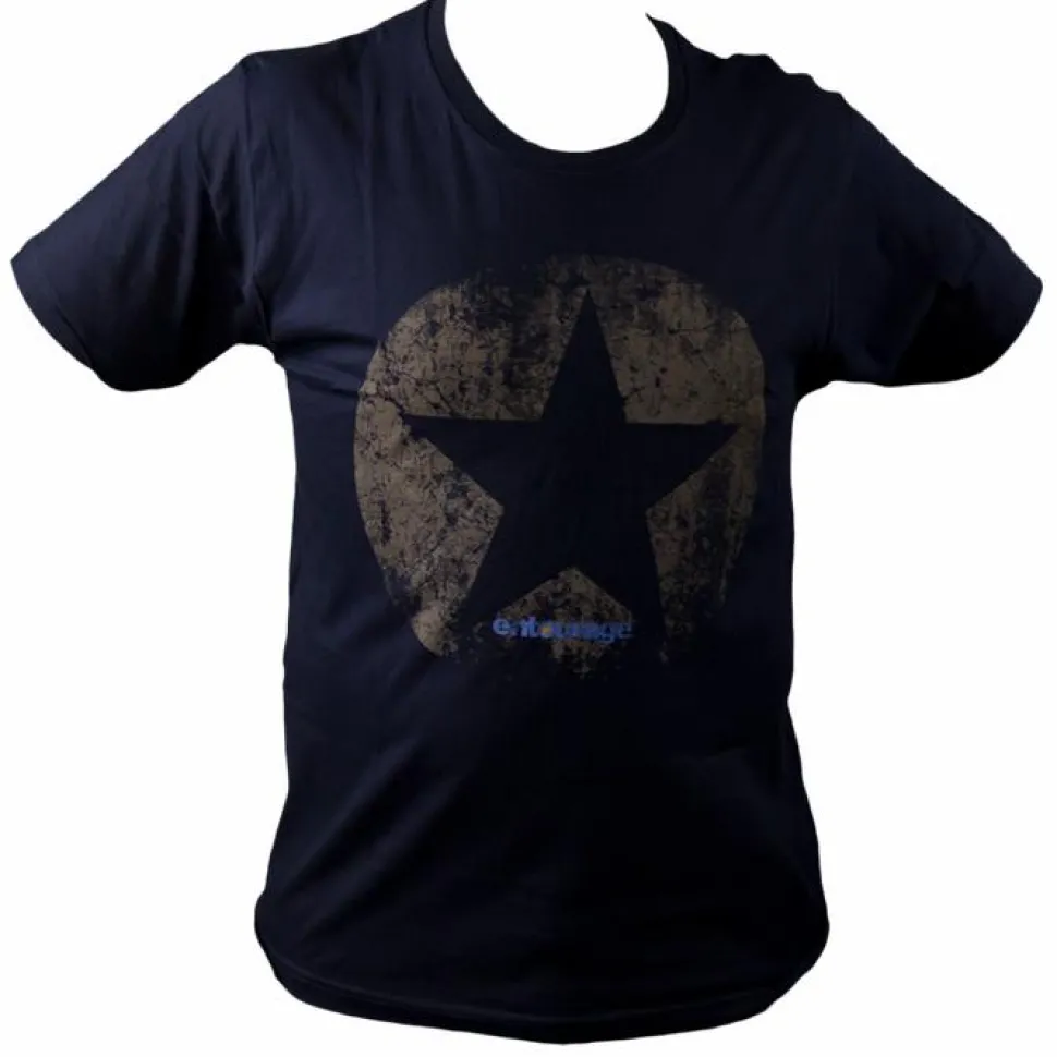Entourage - Star Navy Male Distressed T-Shirt