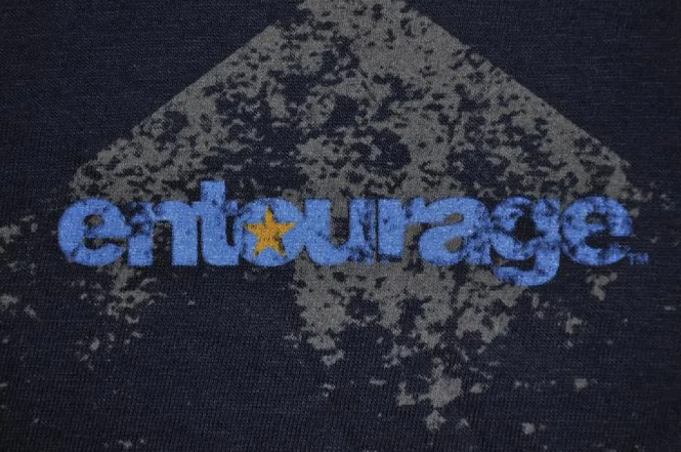 Entourage - Star Navy Male Distressed T-Shirt
