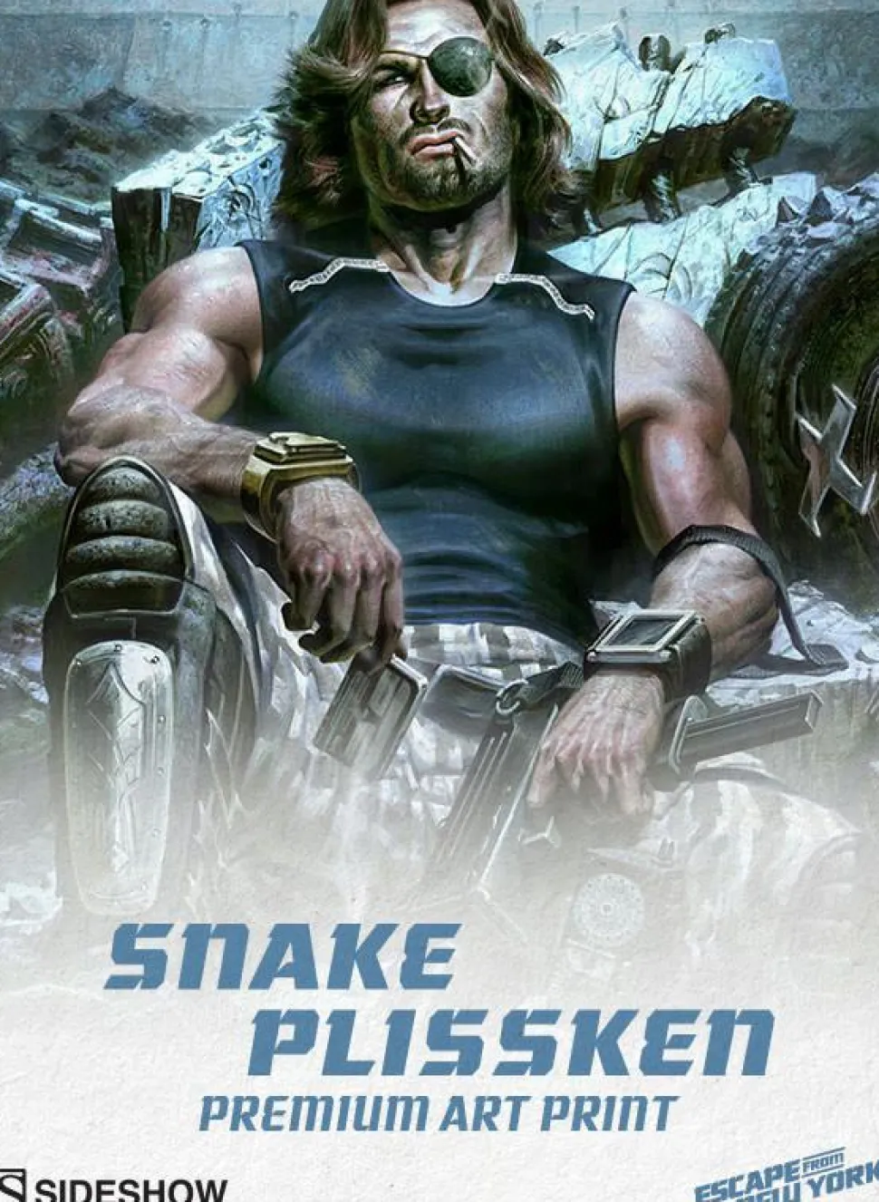 Escape from New York - Snake Plissken Premium Art Print by Fabian Schlaga