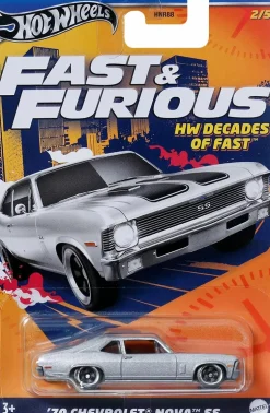 F9: The Fast Saga - 1970 Chevrolet Nova SS Hot Wheels Decades of Fast 1/64th Scale Die-Cast Vehicle Replica