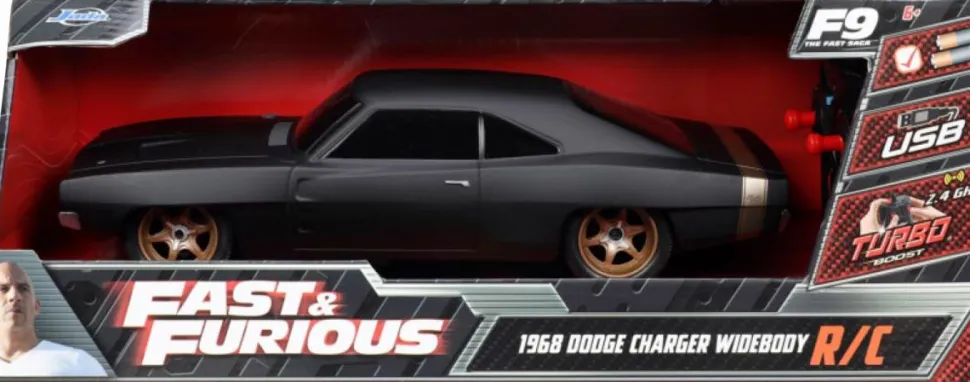F9: The Fast Saga - 1968 Dodge Charger Hellacious Widebody 1/16th Scale R/C Remote Control Vehicle Replica