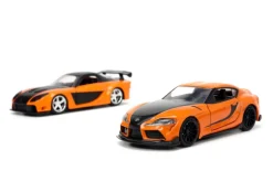 F9: The Fast Saga - Han’s Mazda RX-7 & 2020 Toyota GR Supra 1/32 Scale Die-Cast Vehicle Replica 2-Pack