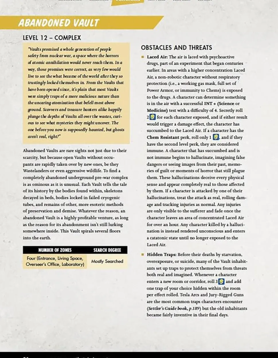Fallout - The Roleplaying Game Wanderer's Guide Book Hardcover Book