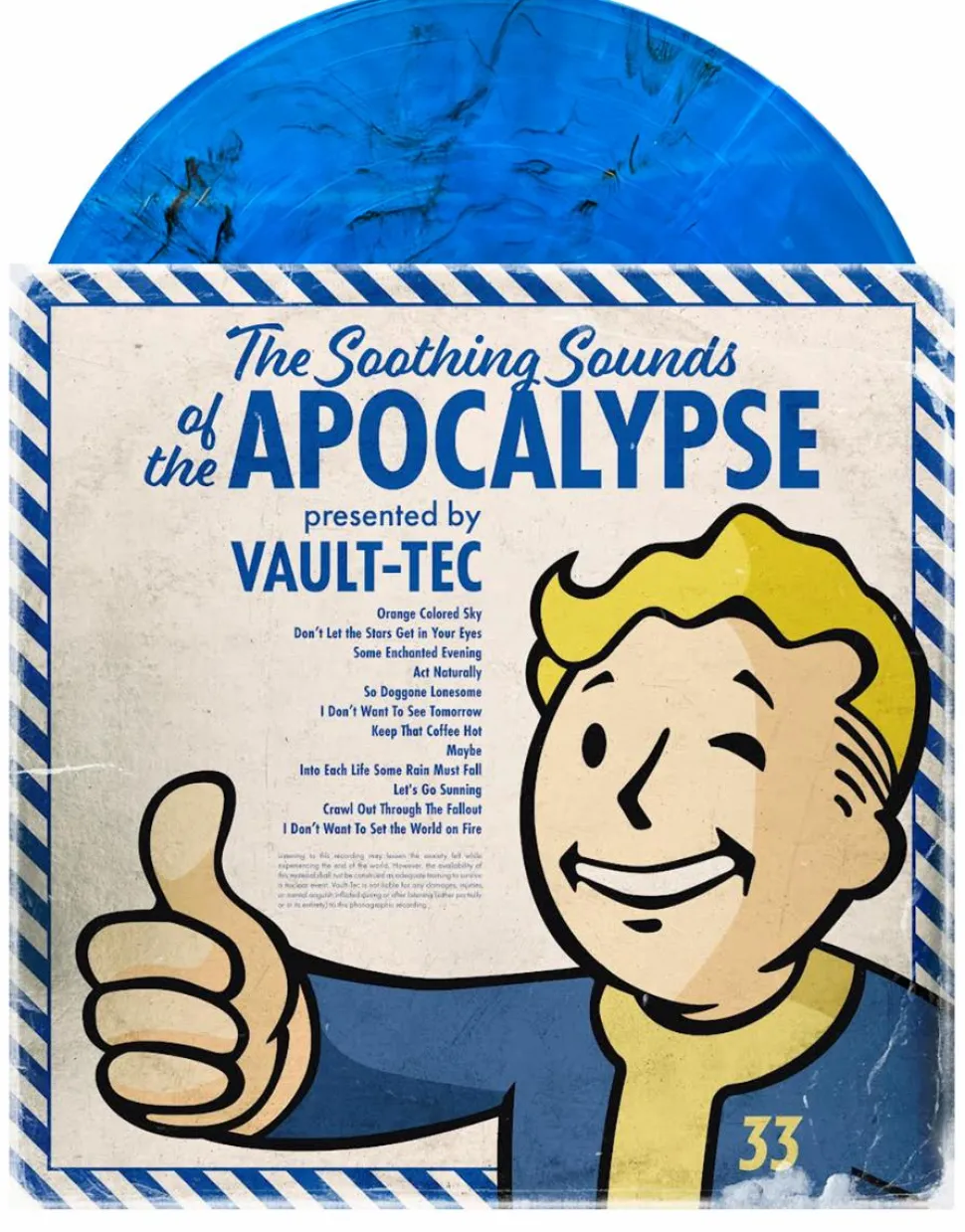 Fallout - The Soothing Sounds Of The Apocalypse Presented By Vault-Tec LP Vinyl Record (Blue Smoke Coloured Vinyl)