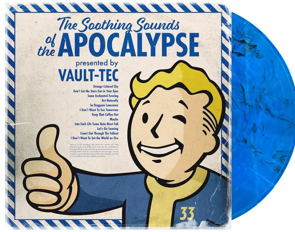 Fallout - The Soothing Sounds Of The Apocalypse Presented By Vault-Tec LP Vinyl Record (Blue Smoke Coloured Vinyl)