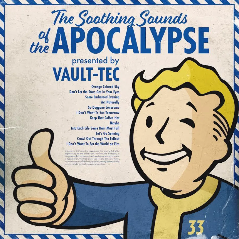 Fallout - The Soothing Sounds Of The Apocalypse Presented By Vault-Tec LP Vinyl Record (Blue Smoke Coloured Vinyl)
