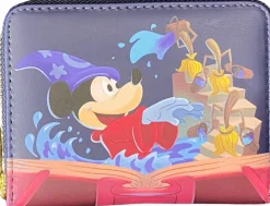 Fantasia - Sorcerer Mickey Book 4" Faux Leather Zip-Around Wallet