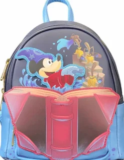 Fantasia - Sorcerer Mickey Book 10" Faux Leather Mini Backpack