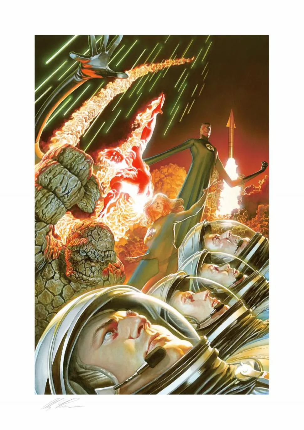 Fantastic Four - Marvel 75th Anniversary: Fantastic Four Fine Art Print by Alex Ross