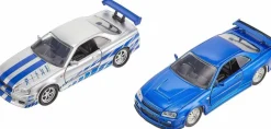 Fast & Furious - Brian's Nissan Skyline GT-R (BNR34) 1/32 Scale Die-Cast Vehicle Replica 2-Pack