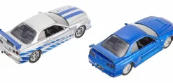 Fast & Furious - Brian's Nissan Skyline GT-R (BNR34) 1/32 Scale Die-Cast Vehicle Replica 2-Pack