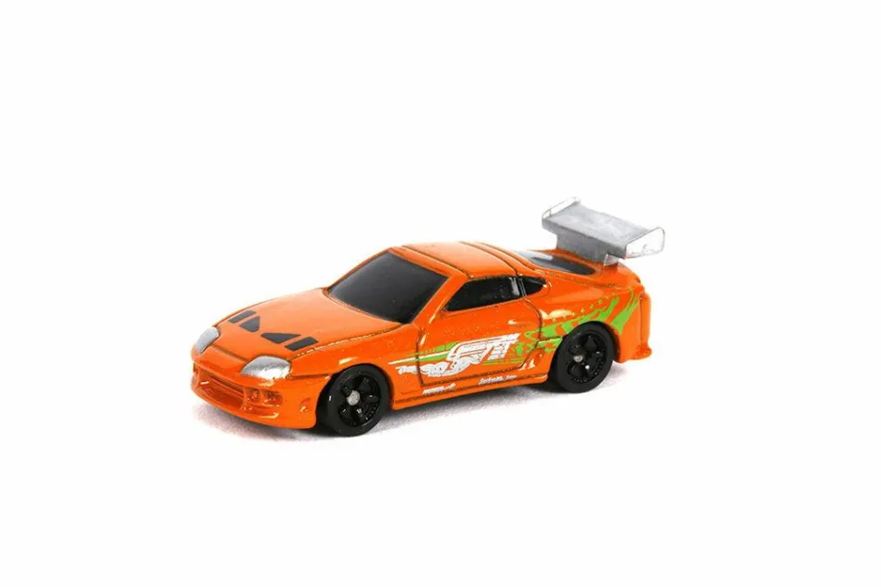 Fast & Furious - Dom's Charger (Daytona), Brian's Toyota Supra and Brian's Ford Escort Nano Hollywood Rides 1.5" Die-Cast Vehicle Replica 3-Pack