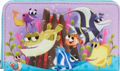 Finding Nemo - Fish Tank 4” Faux Leather Zip-Around Wallet