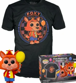 Five Night’s at Freddy’s - Balloon Foxy Flocked Pop! Vinyl Figure & T-Shirt Box Set