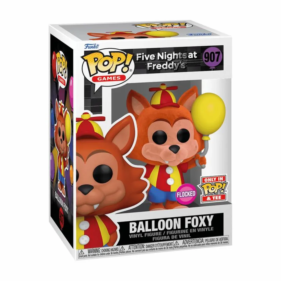 Five Night’s at Freddy’s - Balloon Foxy Flocked Pop! Vinyl Figure & T-Shirt Box Set